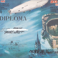 bnk fil Diploma Expozitia filatelica Aeromfila 89 Sibiu