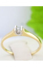 Inel aur 14k, diamant de cca. 0.03 ct, 1.63 grame foto