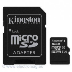 MICRO SD CARD 16GB CLASS 4 ADAPTOR KINGSTON foto
