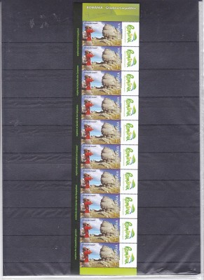 Romania ,Gradina Carpatilor ,coala de 10 val de 1 leu ,nr lista 1873c PARTIAL!! foto