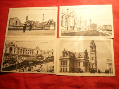 Set 12 Ilustrate- Expozitia Internationala Bruxelles 1910 foto