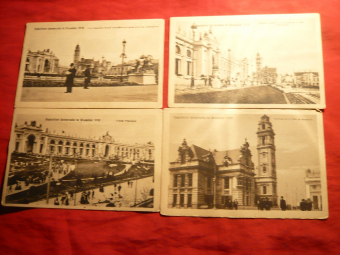 Set 12 Ilustrate- Expozitia Internationala Bruxelles 1910