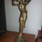 Statueta veche ,franceza din bronz masiv,femeie-libelula