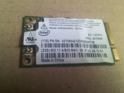 wifi ibm Lenovo 3000 N100 N200 C200 IBM T60 T61 7665 R60 R60e fru 42t0855 foto