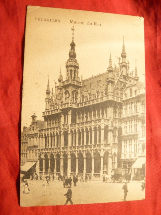Ilustrata Bruxelles circ.stamp. dreptunghi pt.Serviciul Maritim 1922