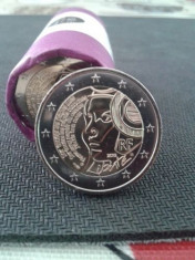 FRANTA moneda 2 euro comemorativa 2015 - La Republique, UNC foto