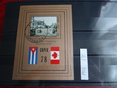 Colita Cuba-Expozitia Filatelica Internationala Capex-Colita stampilata 1978 foto
