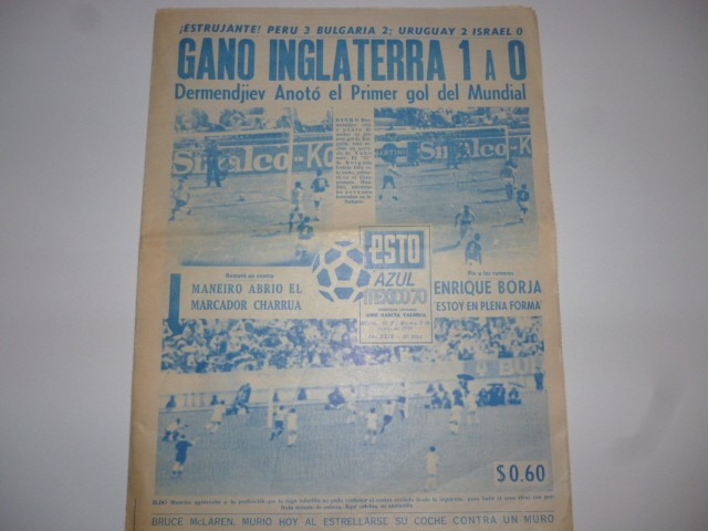 Ziar de fotbal-ESTO MEXICO 70 F.RAR! ) 02.06.1970 ROMANIA - ANGLIA foto mare Ziar de fotbal-ESTO MEXICO 70 F.RAR! ) 02.06.1970 ROMANIA - ANGLIA foto mare