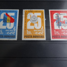 LP813-a XXV-a aniversare a Proclamarii Republicii-Serie completa stampilata 1972