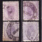 Timbre ROMANIA 1900-1911= CAROL I - &quot;SPIC DE GRAU&quot; 15 bani VIOLET