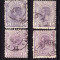 Timbre ROMANIA 1900-1911= CAROL I - &quot;SPIC DE GRAU&quot; 15 bani VIOLET