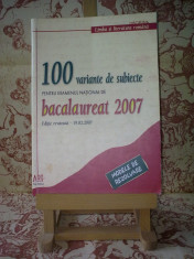 Adrian Costache - Limba si literatura romana 100 de var... Bac 2007 &amp;quot;A2268&amp;quot; foto