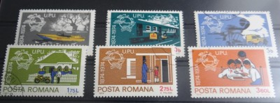 LP847- Centenarul UPU-transporturi-Serie completa stampilata 1974 foto