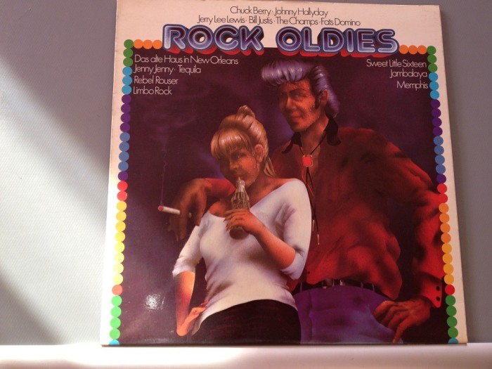 ROCK OLDIES-2LP cu:C.BERRY,J.LEE LEWIS,J.HALLYDAY(1973/FONTANA REC/ RFG )- VINIL foto mare ROCK OLDIES-2LP cu:C.BERRY,J.LEE LEWIS,J.HALLYDAY(1973/FONTANA REC/ RFG )- VINIL foto mare