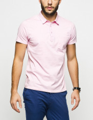 Tricou Polo Barbati MEDICINE Roz -50-POM400 foto