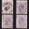 Timbre ROMANIA 1900-1911= CAROL I - &quot;SPIC DE GRAU&quot; 15 bani VIOLET