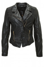 Geaca de Piele Dama Freaky Nation Neagra Snake foto