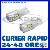 BEC AUTO LED LEDURI POZITIE T10 (W5W) - 6 SMD 5730 - PREMIUM - POZITII NUMAR, Universal