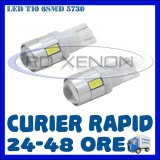 BEC AUTO LED LEDURI POZITIE T10 (W5W) - 6 SMD 5730 - PREMIUM - POZITII NUMAR, Universal