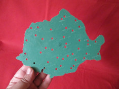 Harta Romaniei din plastic, sablon harta anii 80 foto