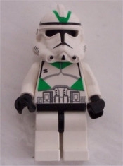 Figurina Lego Star Wars Clone Trooper Ep.3, Green Markings foto