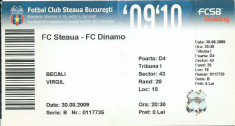 Bilet meci Steaua - Dinamo (2009) foto