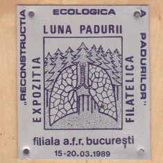 bnk fil Trofeu Expozitia filatelica Luna padurii Bucuresti 1989