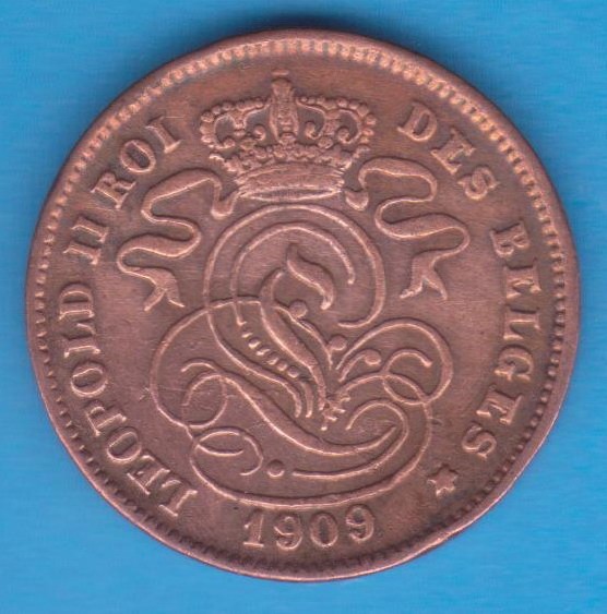 (M146) MONEDA BELGIA - 2 CENTS 1909, DES BELGES foto mare (M146) MONEDA BELGIA - 2 CENTS 1909, DES BELGES foto mare