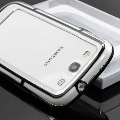 Bumper aluminiu silicon + folie ecran Samsung Galaxy S3 i9300 foto