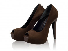 Pantofi dama-model P75 Brown foto