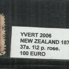 NEW ZEALAND 1873 - 37 A. 1/2 P.