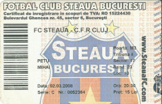 Bilet meci Steaua - CFR Cluj (2008) foto