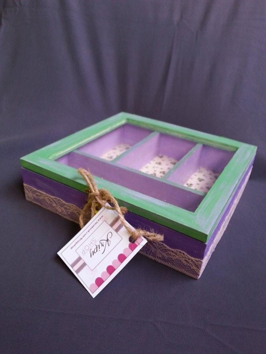 Cutie bijuterii compartimentata handmade Cutie bijuterii compartimentata handmade