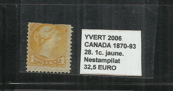 CANADA 1870 - 93 - 28. 1 C.