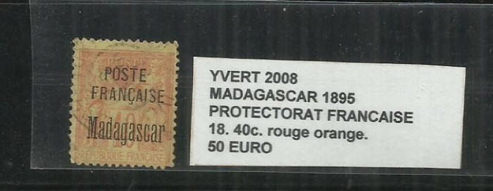MADAGASCAR 1895 - 18. 40 C.