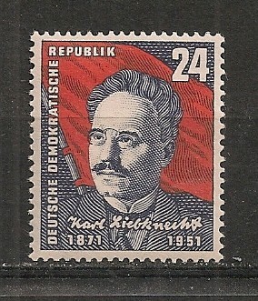 D.D.R.1951 80 ani nastere K.Liebknecht-om politic CD.483 foto mare D.D.R.1951 80 ani nastere K.Liebknecht-om politic CD.483 foto mare