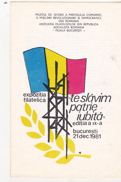 bnk fil Catalog expo filatelica Te slavim, patrie iubita Bucuresti 1981 foto mare bnk fil Catalog expo filatelica Te slavim, patrie iubita Bucuresti 1981 foto mare