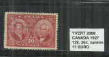 CANADA 1927 - 128. 20 C., Stampilat