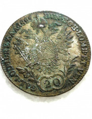 Moneda 20 kreuzer 1825 foto