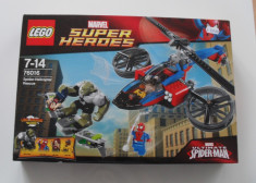 Vand Lego Super Heroes-76016-Spider-Helicopter Rescue,original,299piese,7-14ani foto