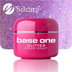 Gel color Silcare Base One Glitter Disco Violet 5 g nr. 11 foto