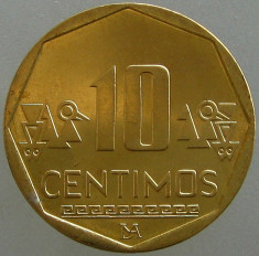 PERU KM#305.4 - 10 Centimos 2004 UNC foto