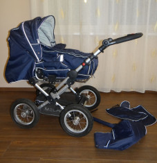 Carucior 2 in 1 TFK MILANO (Hauck) cu landou, roti mari, reversibil foto