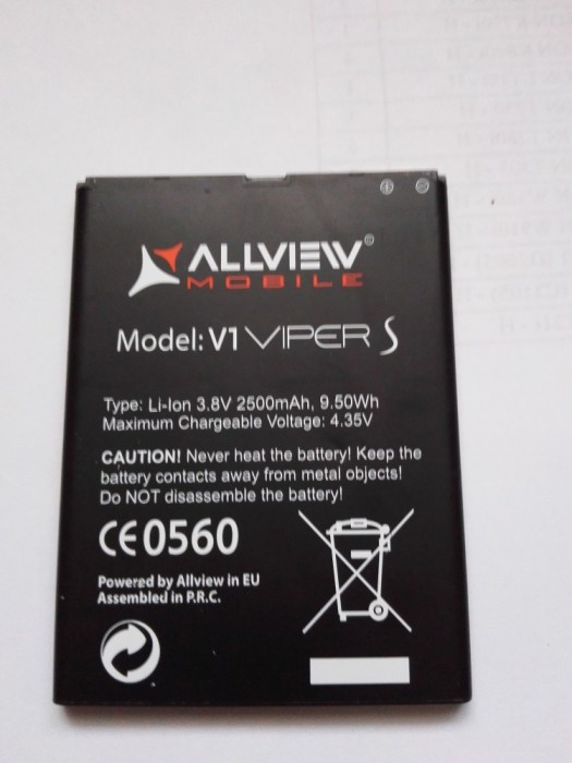 Acumulator Allview V1 Viper S / Baterie swap / / POZE REALE foto mare Acumulator Allview V1 Viper S / Baterie swap / / POZE REALE foto mare