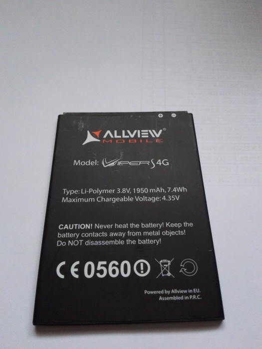 Acumulator Allview VIPER S 4G / Baterie swap / POZE REALE foto mare Acumulator Allview VIPER S 4G / Baterie swap / POZE REALE foto mare