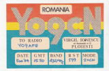 Bnk cp Carte postala QSL radioamatori YO9CN Ploiesti, Circulata, Printata