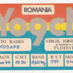 bnk cp Carte postala QSL radioamatori YO9CN Ploiesti