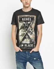 Tricou Barbati Religion Negru 4951-TSM237 foto