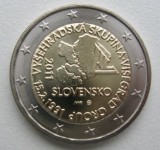 Moneda 2 euro comemorativa SLOVACIA 2011, UNC, Europa, Cupru-Nichel