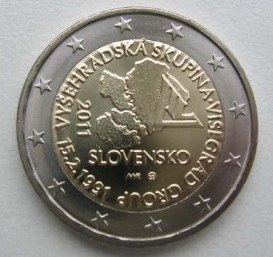 moneda 2 euro comemorativa SLOVACIA 2011, UNC